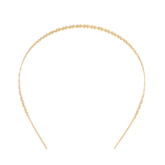 Celine Triomphe Headband In Steel With Gold Finish GOLD - Picture 8 of 8